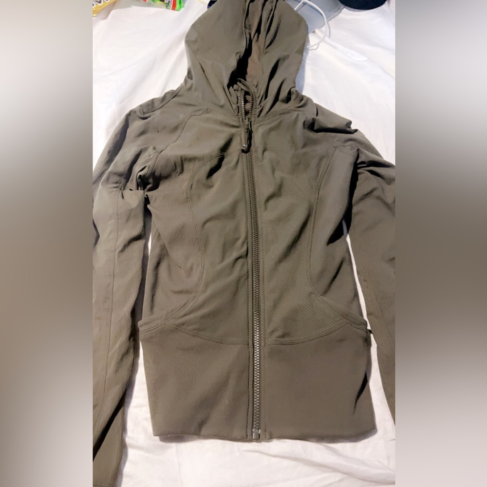 Lululemon olive dance studio jacket sz4